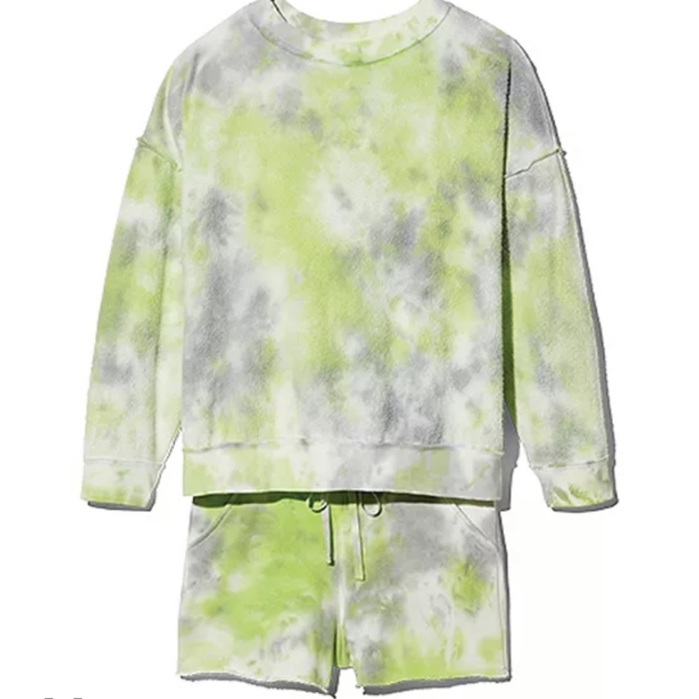 Free People Tie Dyed Sweatshirt & Shorts - Picture 3 of 8